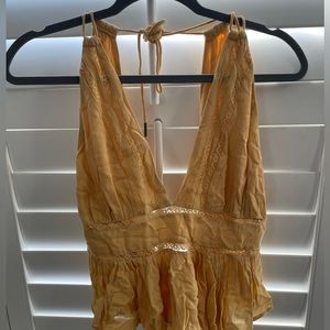 Free People Open Back Top